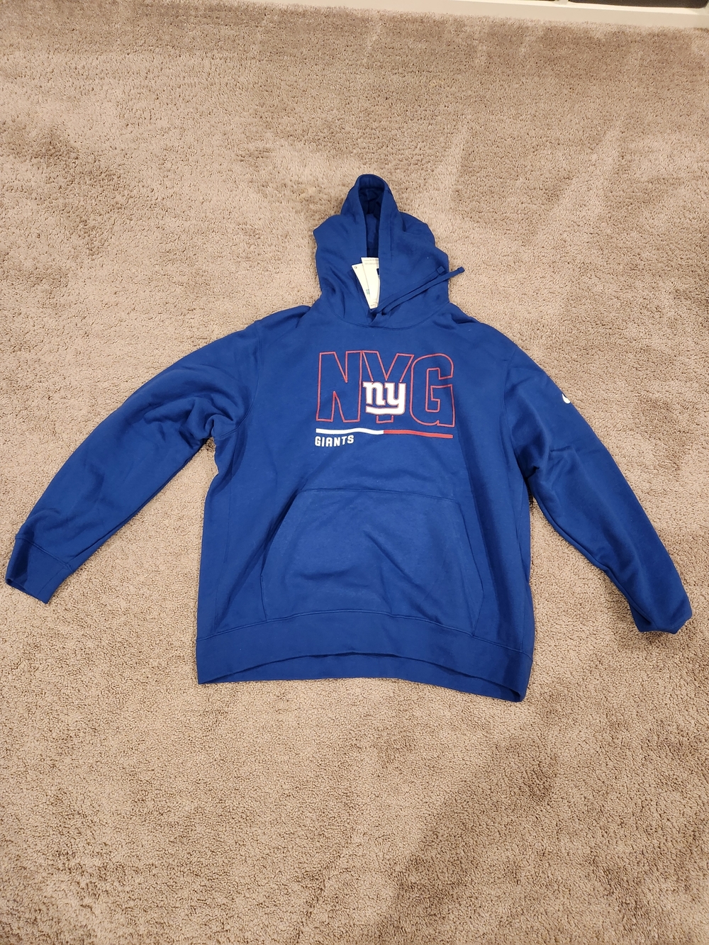 NFL Nike Ny New York Giants Mens Pullover Hoodie Sz Xl